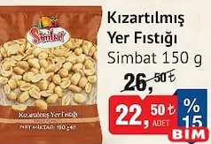 SİMBAT KIZARTILMIŞ YER FISTIĞI 150 G